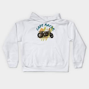 Cafe Racer Motorcycle with logo Kids Hoodie